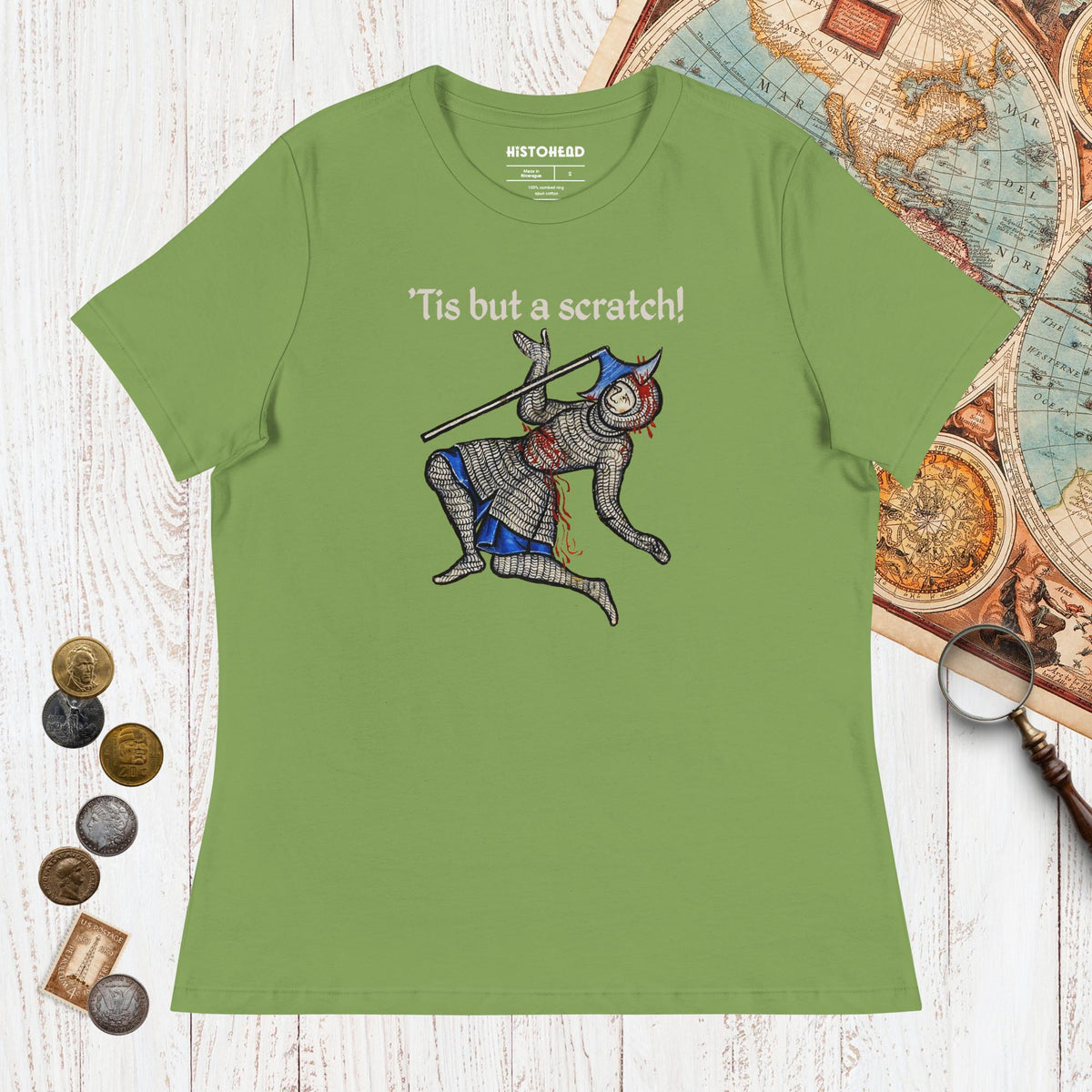Leaf Tis But A Scratch - Women's Tee - history buff gift by HistoHead