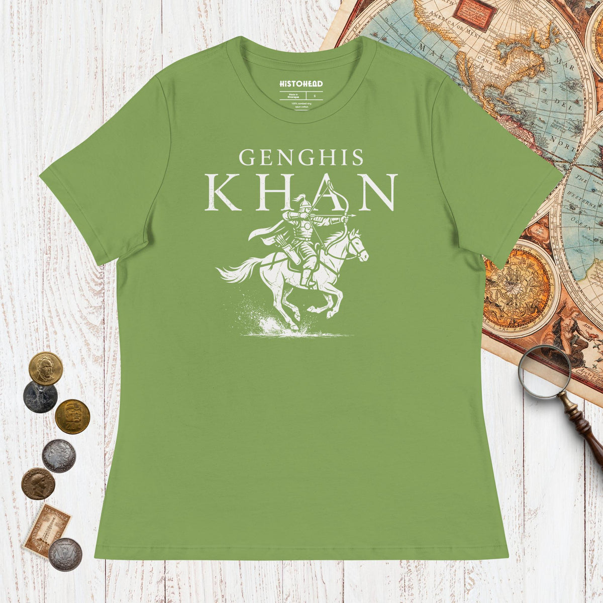 Leaf Genghis Khan - Women's Tee - history buff gift by HistoHead