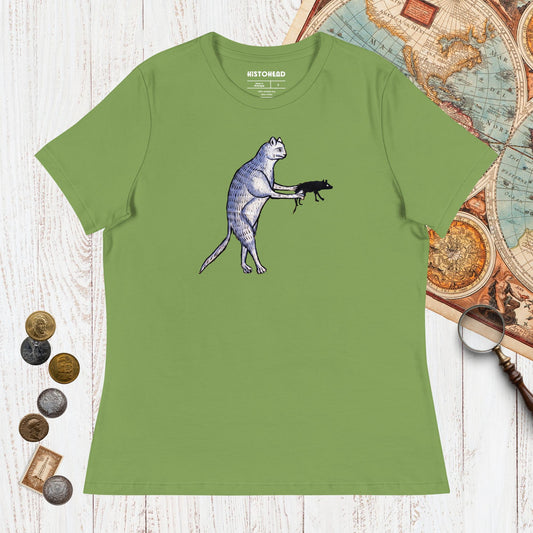 Leaf Weird Medieval Cat's Mouse-Gun - Women's Tee - history buff gift by HistoHead