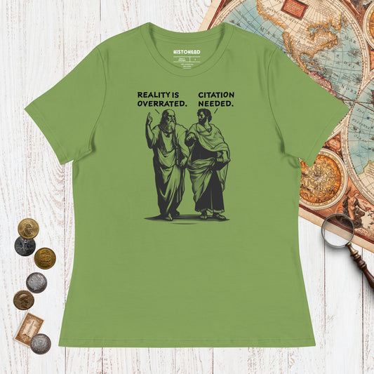 Leaf Plato & Aristotle Debate - Women's Tee - history buff gift by HistoHead