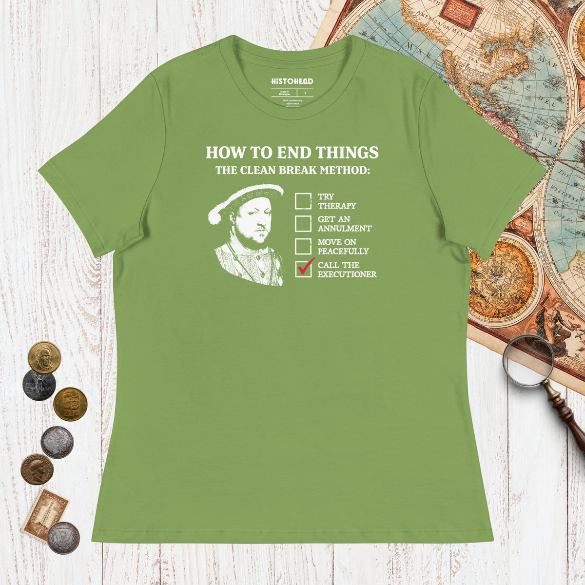 Leaf Henry VIII's Breakup Guide - Women's Tee - history buff gift by HistoHead
