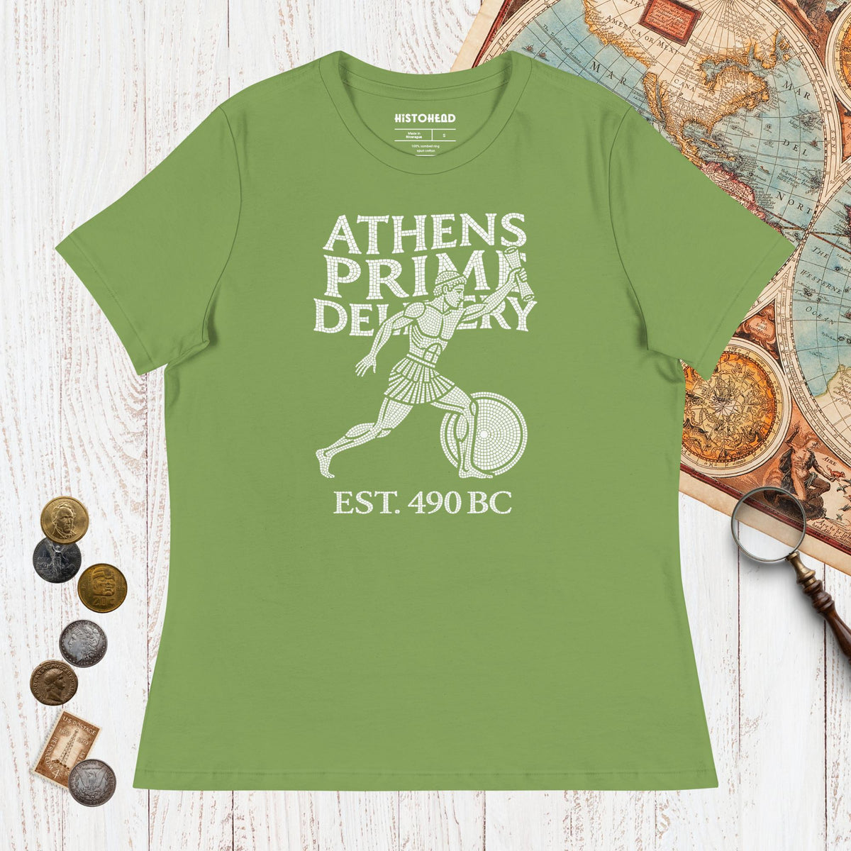 Leaf Athens Prime Delivery - Women's Tee - history buff gift by HistoHead