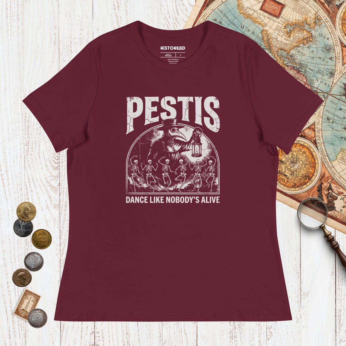 Maroon Pestis Dance - Women's Tee - history buff gift by HistoHead