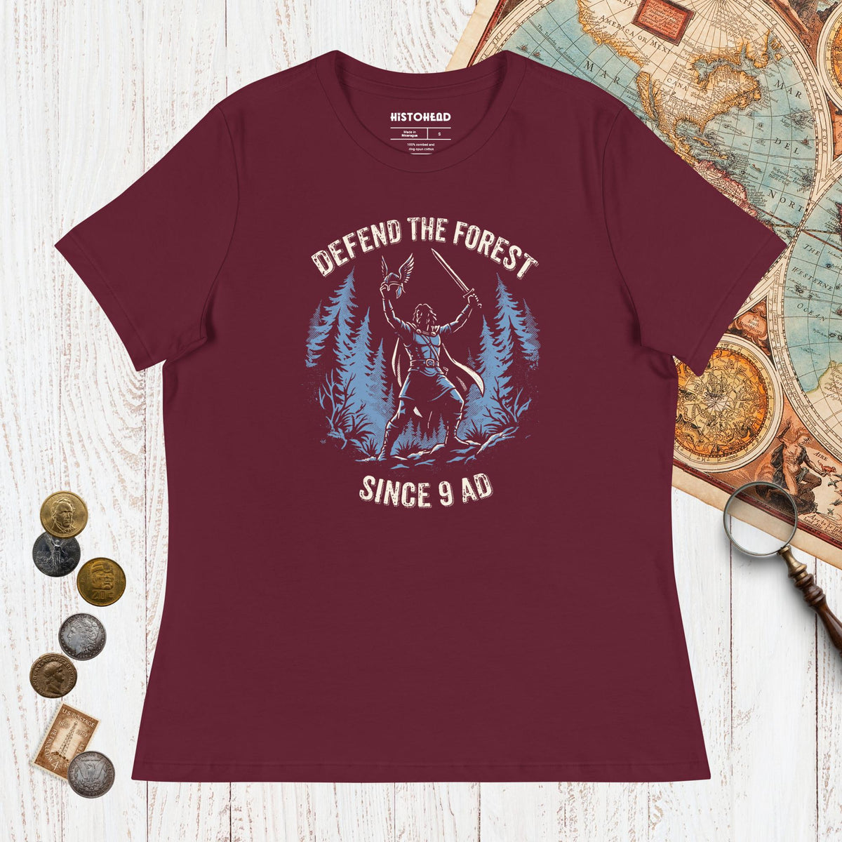 Maroon Defend the Forest - Women's Tee - history buff gift by HistoHead