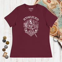 Maroon Æthelflæd Lady of the Mercians - Women's Tee - history buff gift by HistoHead