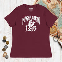 Maroon Magna Carta 1215 - Women's Tee - history buff gift by HistoHead