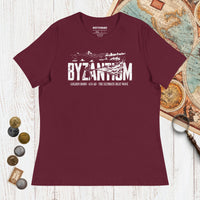 Maroon Greek Fire 678 - Women's Tee - history buff gift by HistoHead