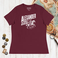 Maroon Alexander the Great Adventure - Women's Tee - history buff gift by HistoHead