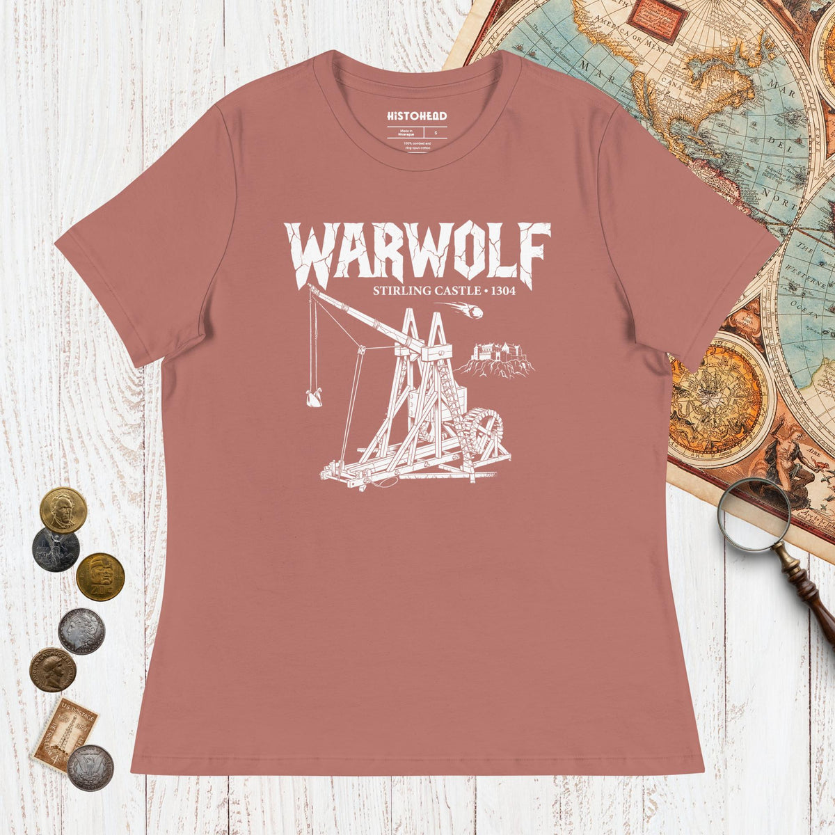 Mauve Warwolf Trebuchet - Women's Tee - history buff gift by HistoHead