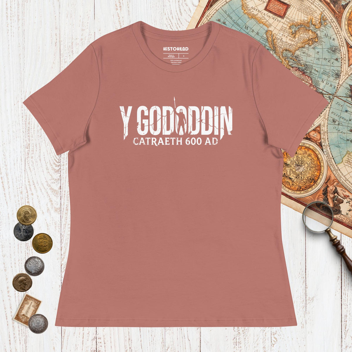 Mauve Y Gododdin Catraeth 600 - Women's Tee - history buff gift by HistoHead