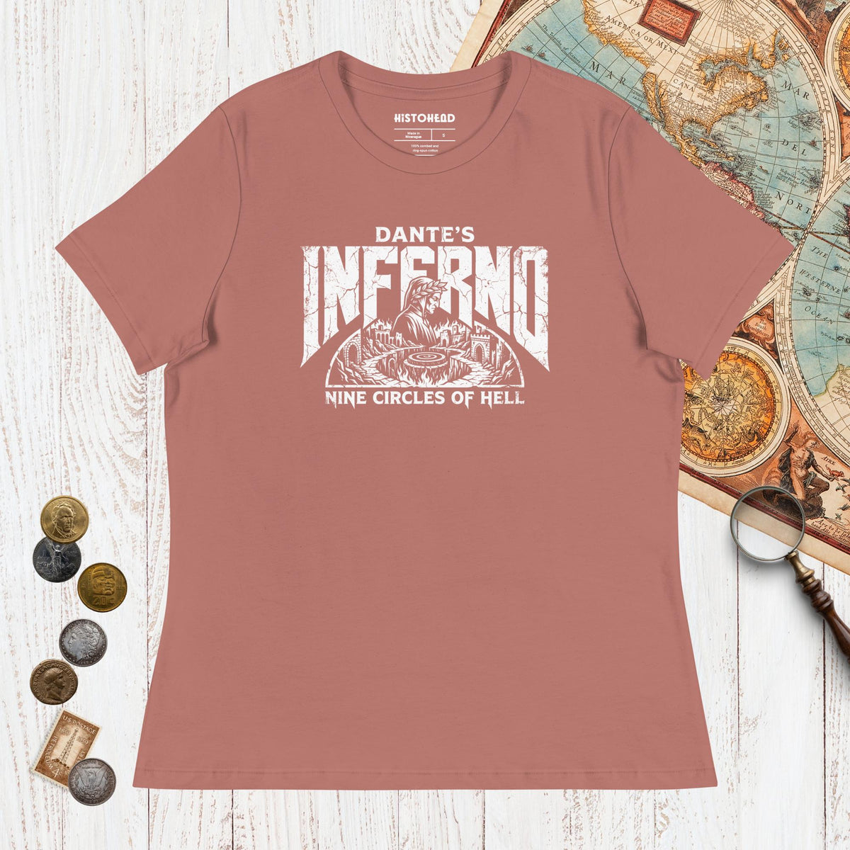 Mauve Dante's Inferno - Women's Tee - history buff gift by HistoHead