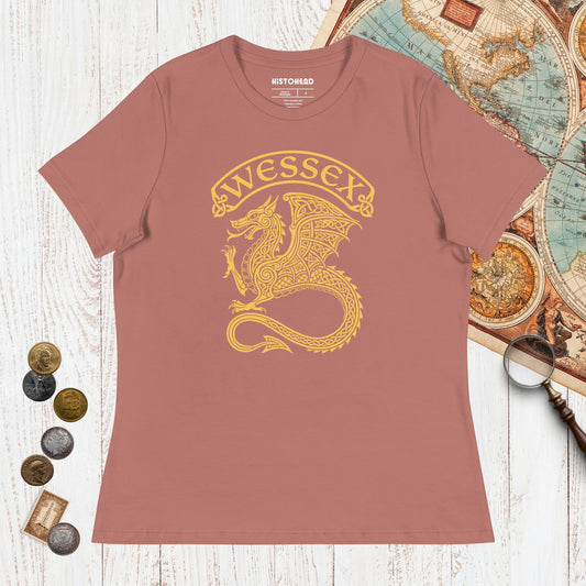 Mauve Wessex Dragon - Women's Tee - history buff gift by HistoHead