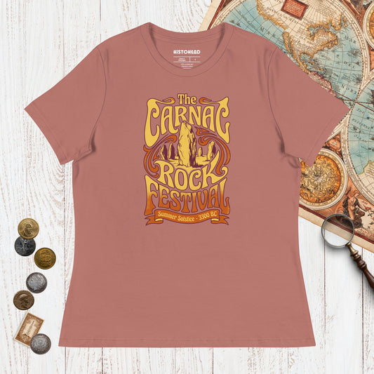 Mauve Carnac Rock Festival - Women's Tee - history buff gift by HistoHead