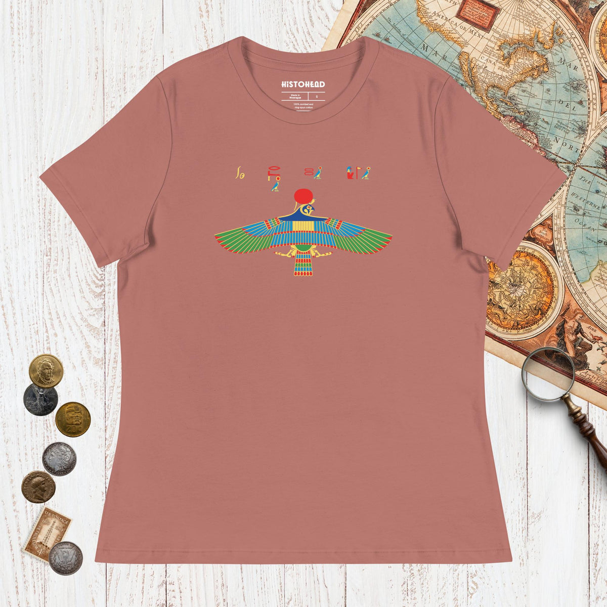 Mauve Hawk Emblem of Ra - Women's Tee - history buff gift by HistoHead