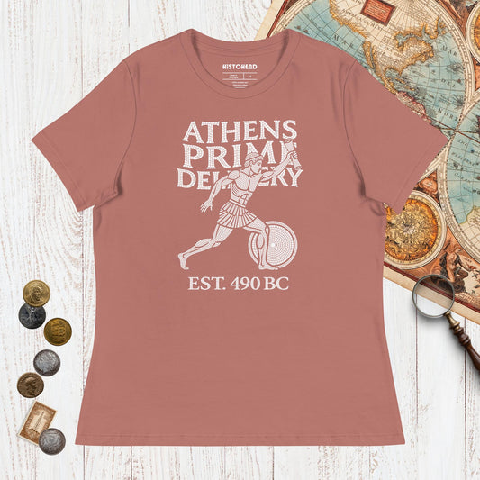 Mauve Athens Prime Delivery - Women's Tee - history buff gift by HistoHead