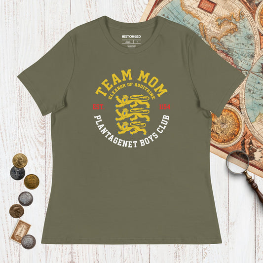 Military Green Team Mom Eleanor of Aquitaine - Women's Tee - history buff gift by HistoHead