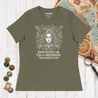 Military Green The Morrigan Underneath I'm a Sweetheart - Women's Tee - history buff gift by HistoHead