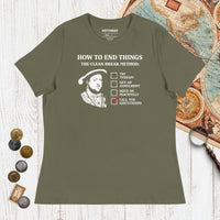 Military Green Henry VIII's Breakup Guide - Women's Tee - history buff gift by HistoHead