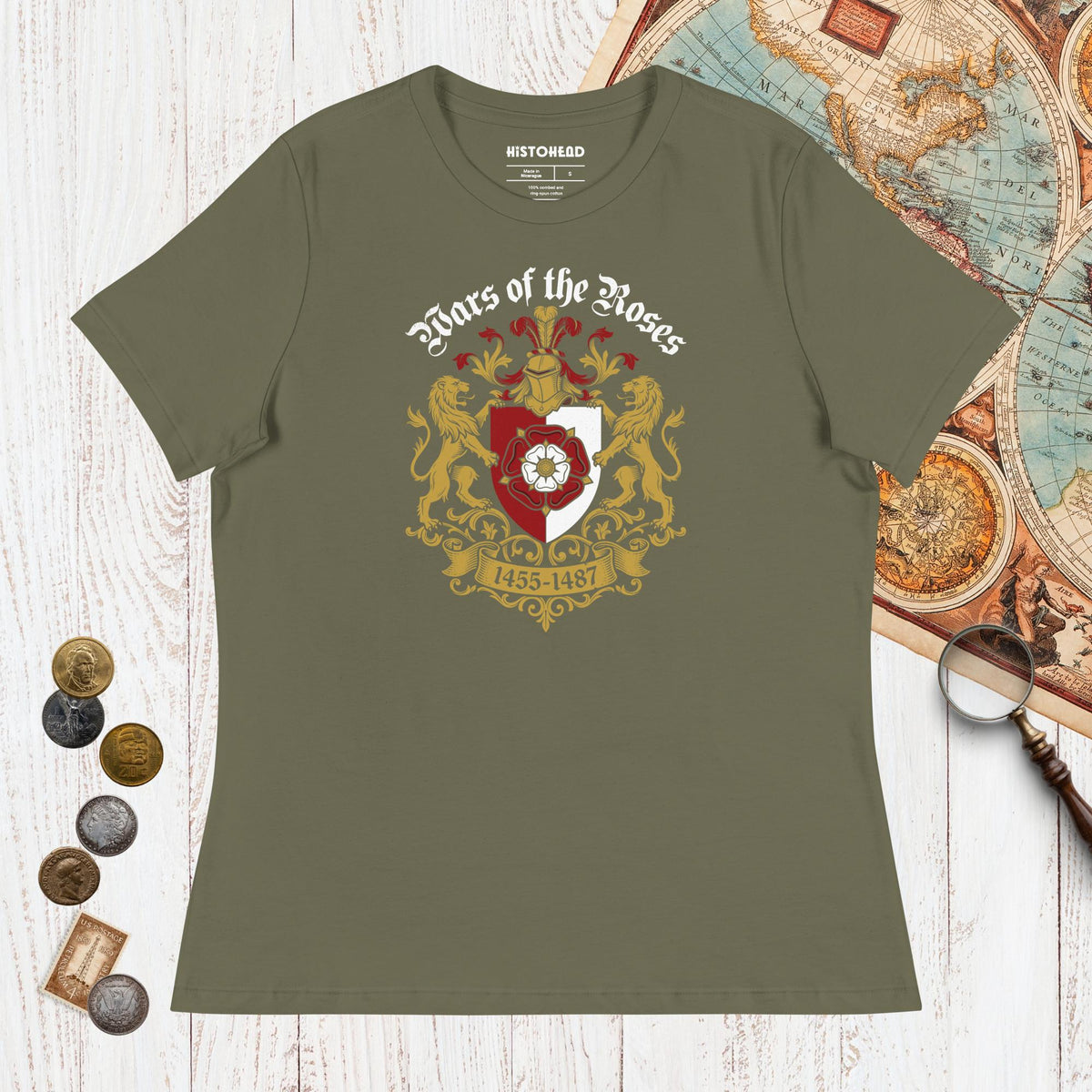 Military Green Wars of the Roses - Women's Tee - history buff gift by HistoHead