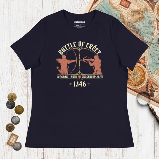 Navy Battle of Crecy 1346 - Women's Tee - history buff gift by HistoHead