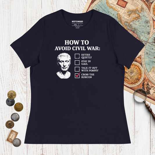 Navy Caesar's Peace Plan - Women's Tee - history buff gift by HistoHead