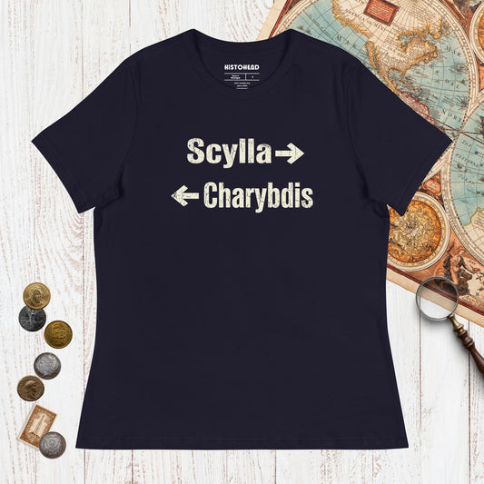 Navy Between Scylla and Charybdis - Women's Tee - history buff gift by HistoHead