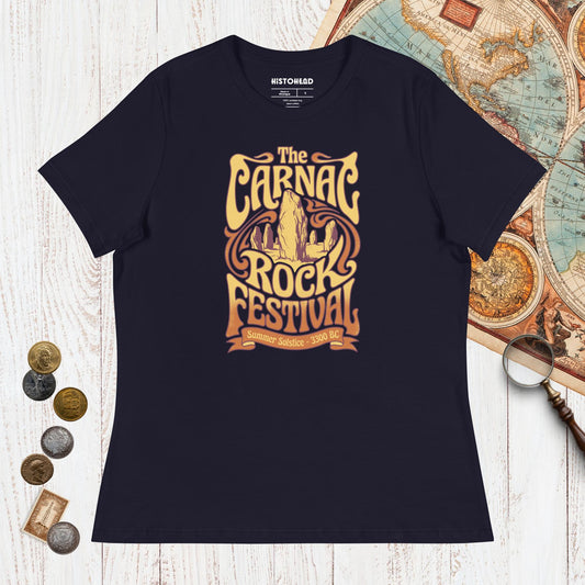 Navy Carnac Rock Festival - Women's Tee - history buff gift by HistoHead