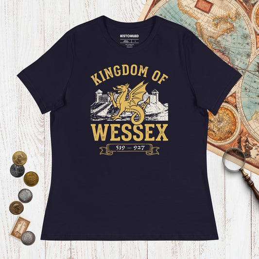 Navy Kingdom of Wessex - Women's Tee - history buff gift by HistoHead