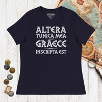 Navy Latin My Other Shirt Is In Greek - Women's Tee - history buff gift by HistoHead