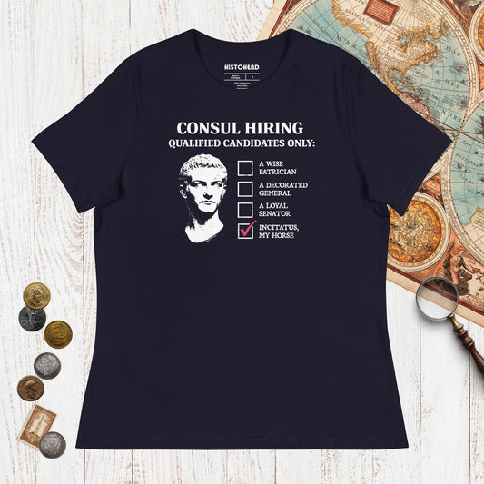 Navy Caligula's Nominee for Consul - Women's Tee - history buff gift by HistoHead