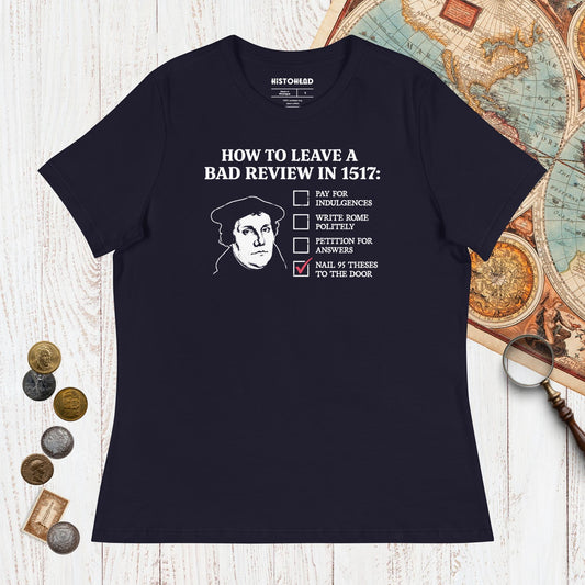 Navy Martin Luther's Conflict Resolution - Women's Tee - history buff gift by HistoHead