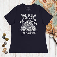 Navy Valhalla Can Wait - Women's Tee - history buff gift by HistoHead