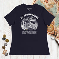Navy The Pompeii Resort Review - Women's Tee - history buff gift by HistoHead