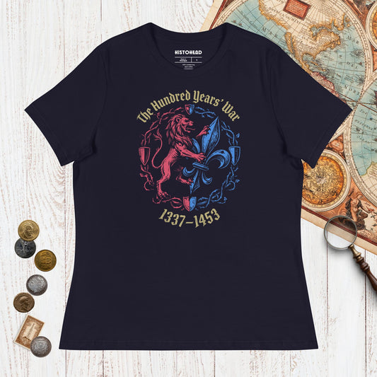 Navy The Hundred Years' War - Women's Tee - history buff gift by HistoHead