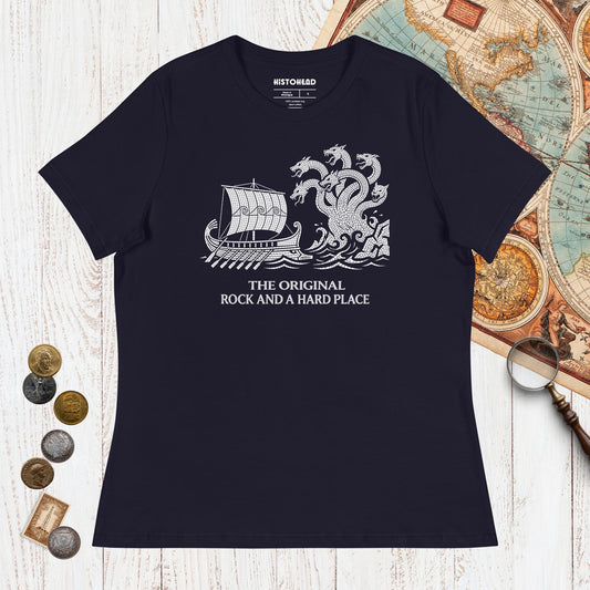 Navy Odyssey Rock and a Hard Place - Women's Tee - history buff gift by HistoHead