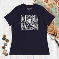 Navy Dr. Franklin How We Won the Alliance - Women's Tee - history buff gift by HistoHead