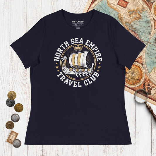 Navy North Sea Empire Travel Club - Women's Tee - history buff gift by HistoHead