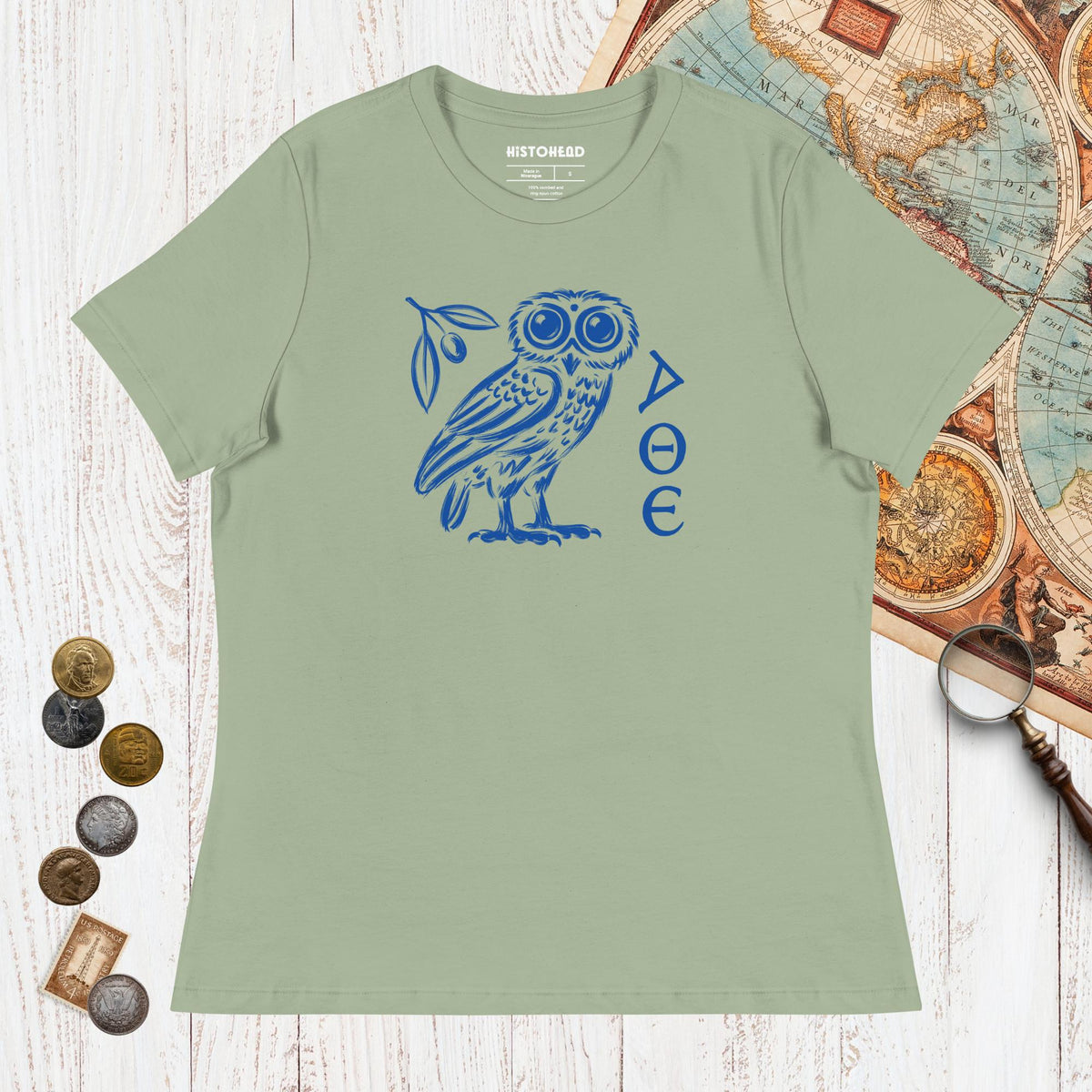 Sage Owl of Athena - Women's Tee - history buff gift by HistoHead
