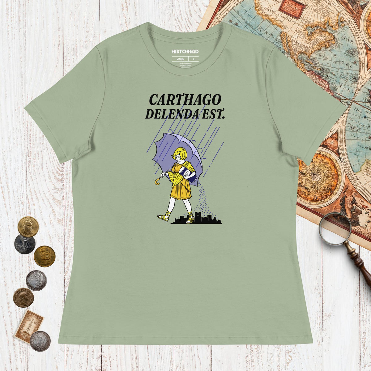 Sage Carthago Delenda Est Salt Girl - Women's Tee - history buff gift by HistoHead