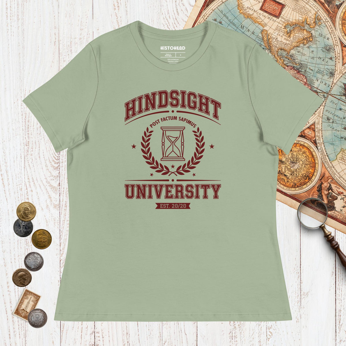 Sage Hindsight University - Women's Tee - history buff gift by HistoHead