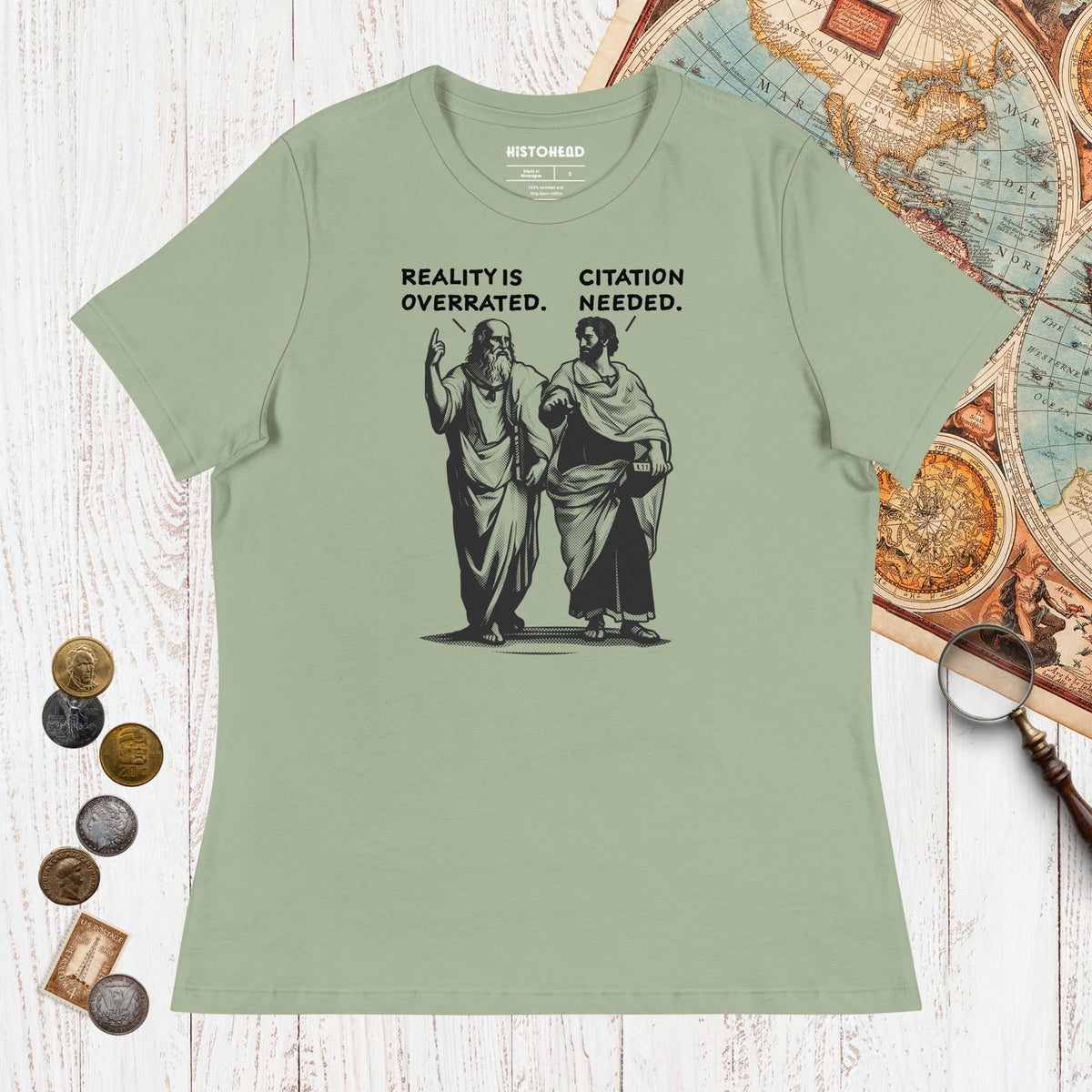 Sage Plato & Aristotle Debate - Women's Tee - history buff gift by HistoHead