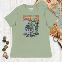 Sage Roanoke Colony Ghosting Since 1590 - Women's Tee - history buff gift by HistoHead