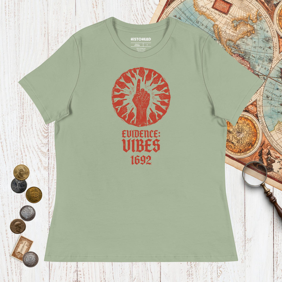 Sage 1692 Salem Witch Trials Evidence - Women's Tee - history buff gift by HistoHead
