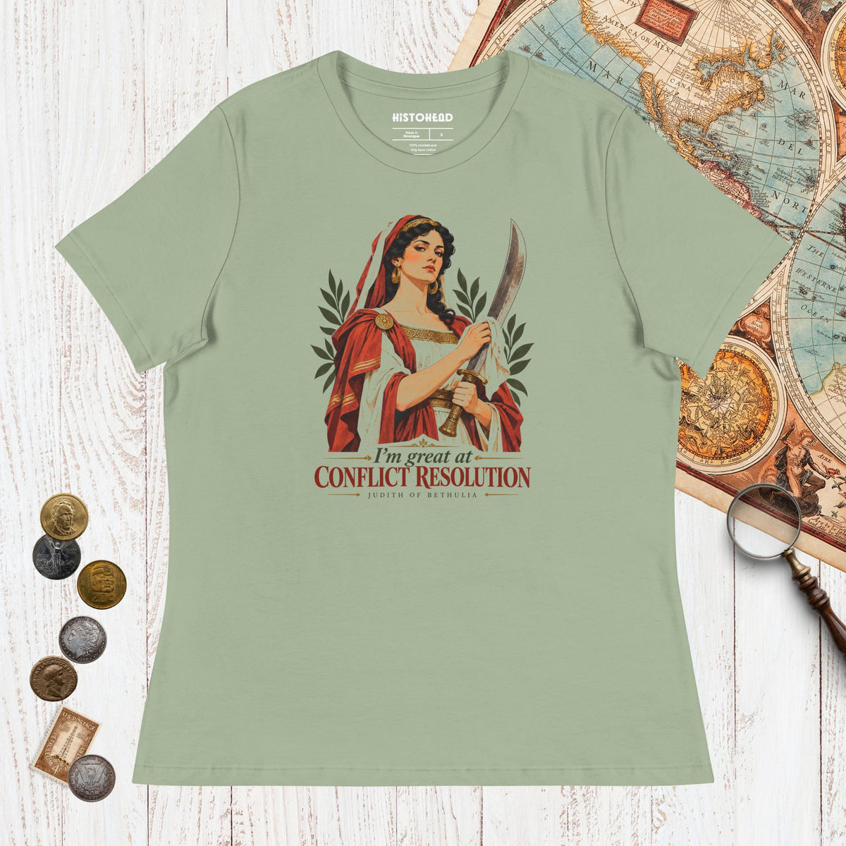 Judith of Bethulia I'm Great at Conflict Resolution - Women's Tee - history buff gift by HistoHead