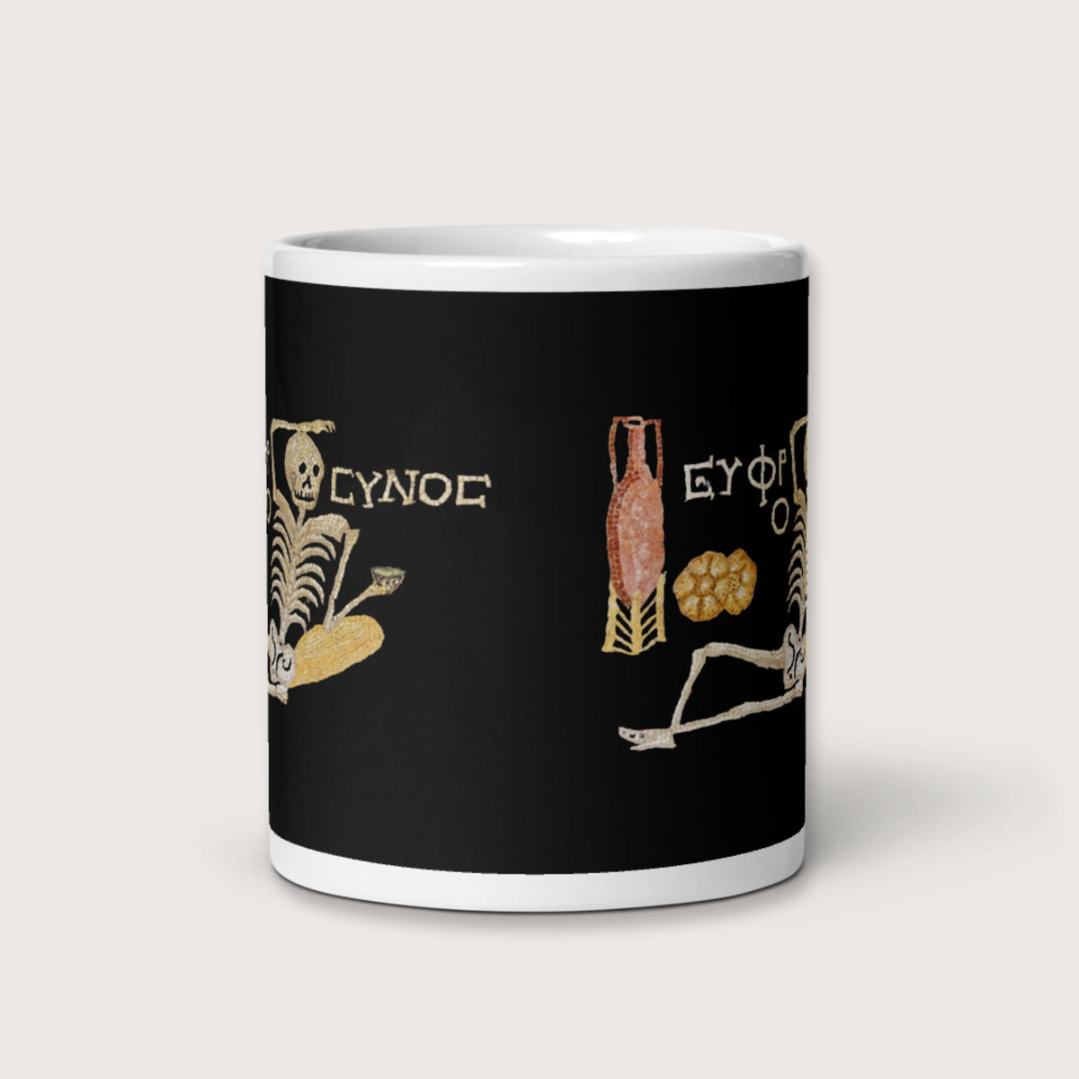Skeleton Mosaic Mug - history buff gift by HistoHead