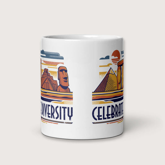 Celebrate Diversity Stone Wonders Mug - history buff gift by HistoHead