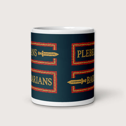 Mosaic Plebeians or Barbarians Mug - history buff gift by HistoHead