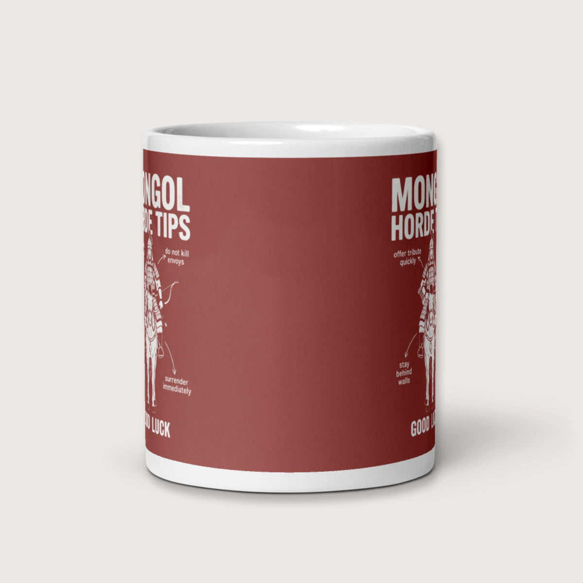 Mongol Horde Tips Mug - history buff gift by HistoHead