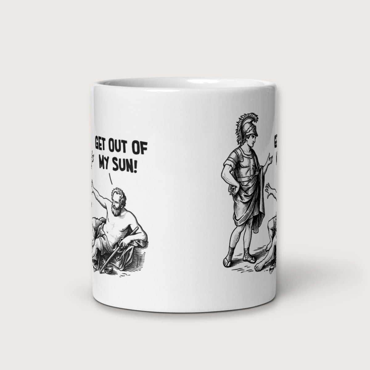 Diogenes: Get Out of My Sun Mug - history buff gift by HistoHead
