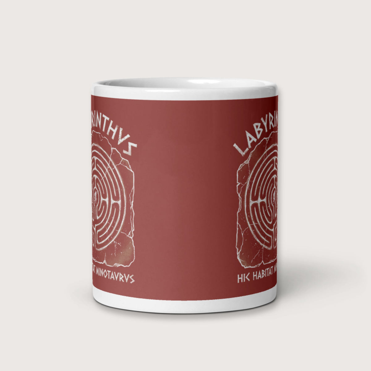 Labyrinthus Here Lives Minotaur Mug - history buff gift by HistoHead